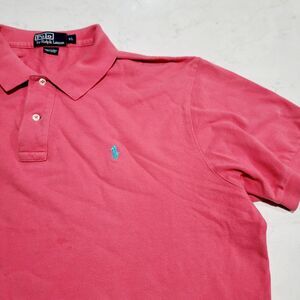 Polo Ralph Lauren Salmon Pink Polo Shirt XL Pink w Classic Pony Logo 100% Cotton